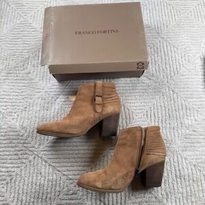 Franco Fortini Ankle Boots Women's 10W Tan Booties Boho Western Festiveal Earthy